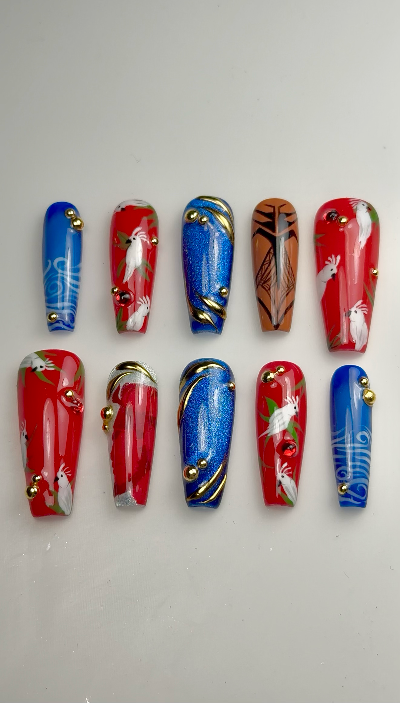 Port-De-Paix Mauga from Overwatch inspired nails