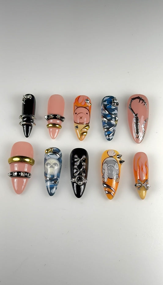 Road Hog Overwatch Inspired Nails
