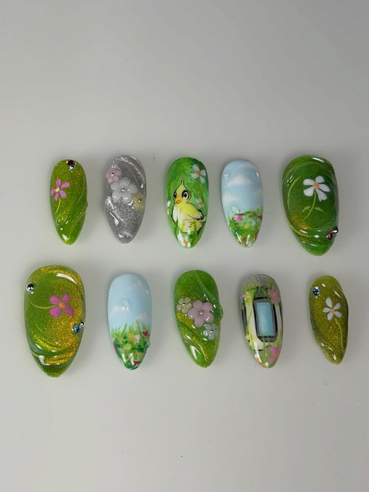 Bastion from Overwatch Inspired Nails